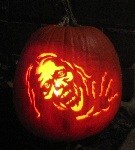 Bicycle Girl Zombie (The Walking Dead) pumpkin